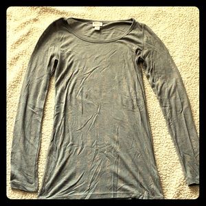 Mossimo Gray Long Sleeve Top